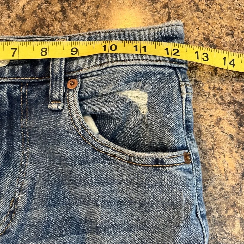 Abercrombie Fitch The Super‎ Skinny Ankle High Rise Distressed Jeans Size 25